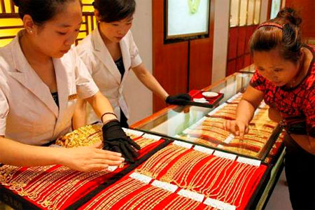 Nhu cầu vàng Trung Quốc có thể tăng lên trong năm 2017