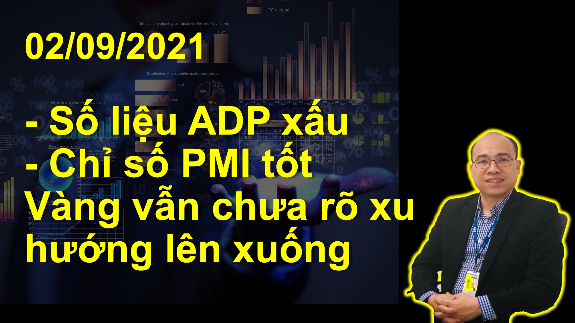 Video: Bảng lương ADP xấu, chỉ số PMI tốt. Giá vàng vẫn quanh vùng 1810$ chờ NFP