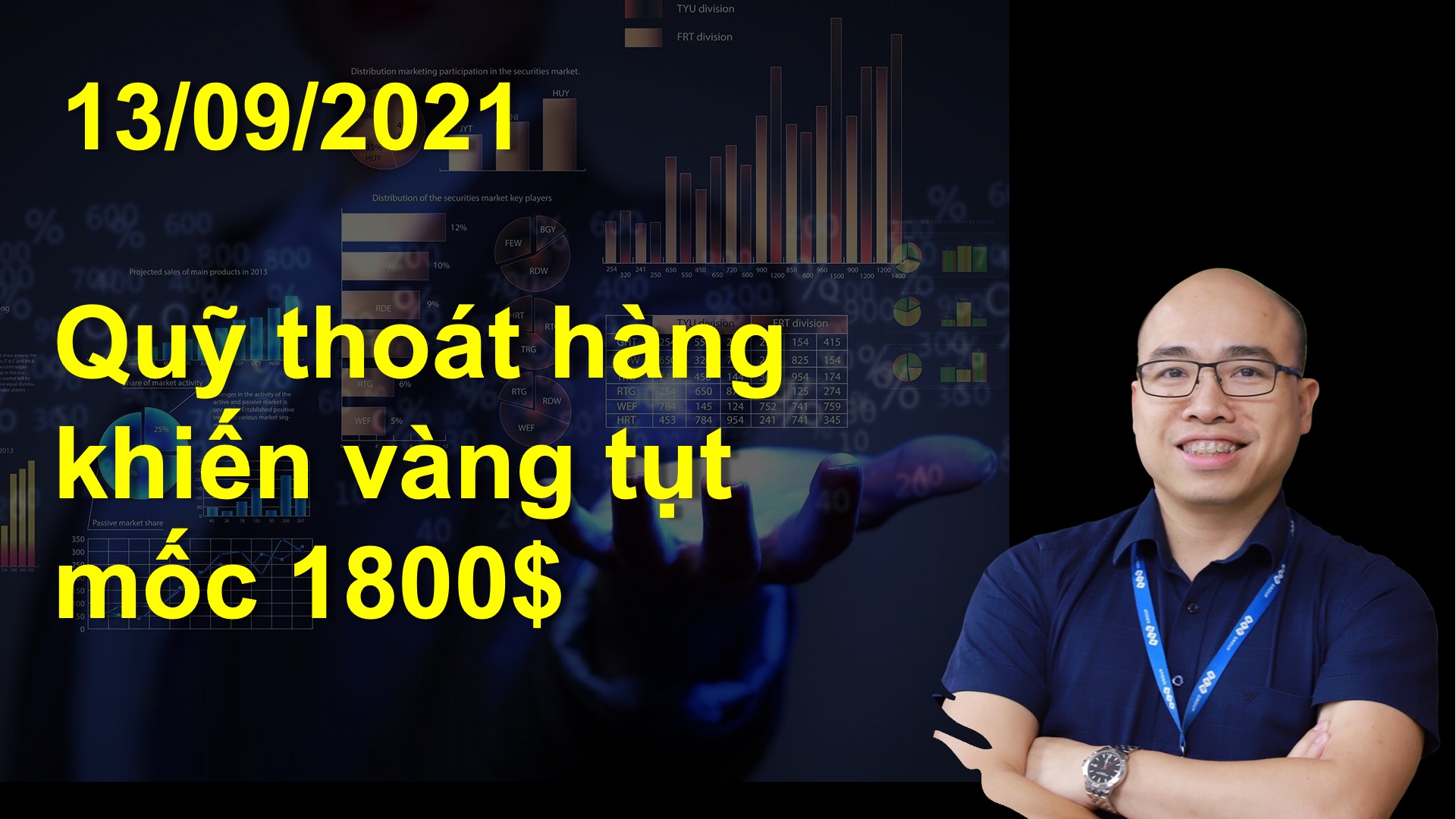 VIDEO 13/09/2021: Quỹ lớn bán vàng ra khiến tụt mốc 1800$