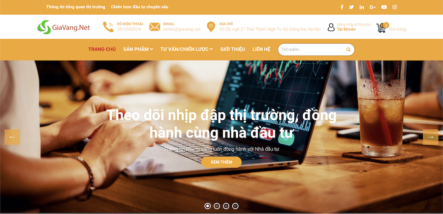 Chúng tôi mở thêm vip.giavang.net để tránh quá tải website