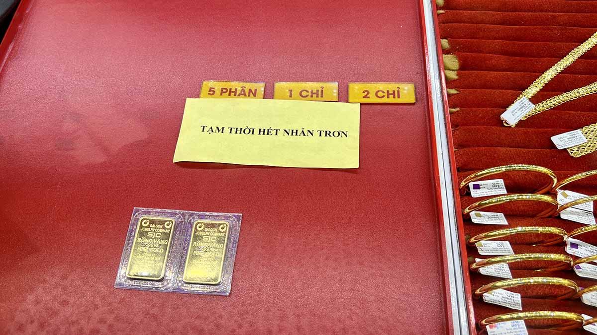 Vàng nhẫn ngày 9/10: Ổn định… nhưng hết hàng ở rất nhiều nơi