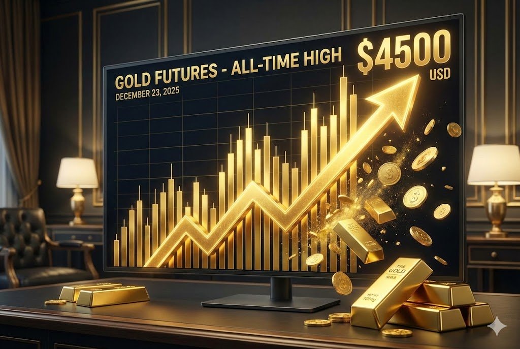 Giá Vàng hôm nay 23/12: Tăng như vũ bão – thế giới sắp $4500 còn SJC đã soán mốc 159 triệu