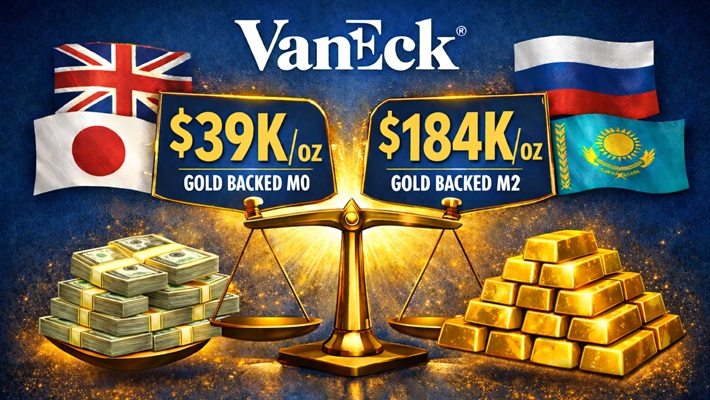 Định giá lại vàng toàn cầu: Vì sao VanEck cho rằng vàng có thể lên 39.000–184.000 USD/oz?