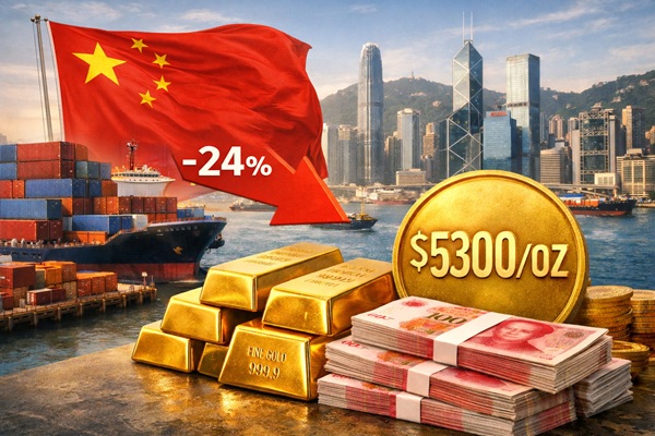 Vàng tăng sốc: Trung Quốc giảm nhập qua Hong Kong, PBoC vẫn mua tháng thứ 14 liên tiếp