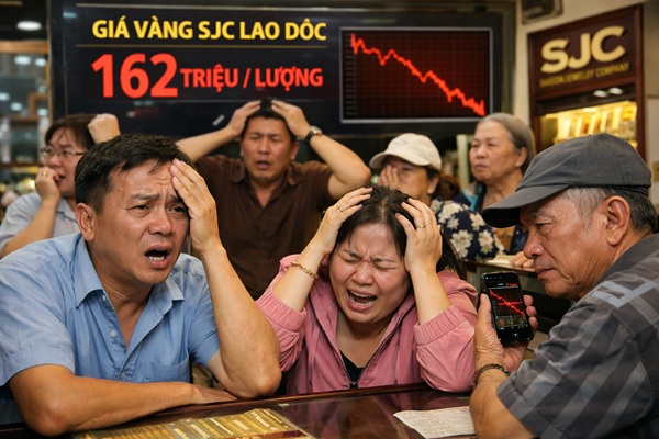 Giá vàng ngày 23/3: “Đứt phanh” về 162 triệu – NĐT cực kì hoảng loạn vì vàng quốc tế đổ máu
