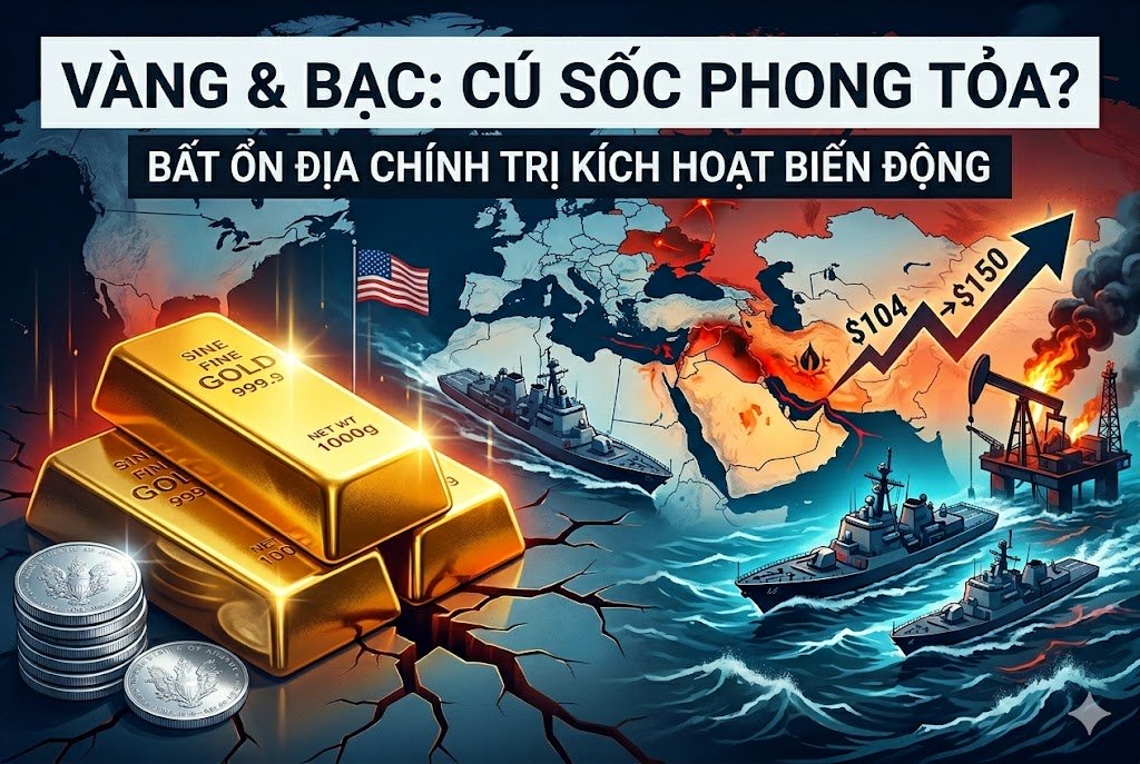 Vàng và bạc “nín thở” trước lệnh phong tỏa của Mỹ: Cú sốc nào sắp giáng xuống thị trường?