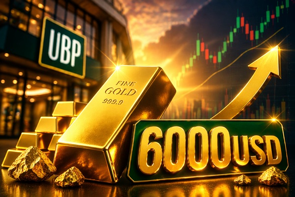 Giá vàng sắp bùng nổ? UBP quay lại “gom hàng”, mục tiêu 6.000 USD khiến thị trường dậy sóng