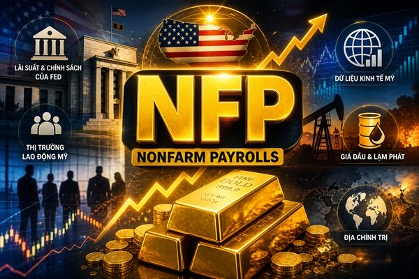 Tuần này: Vàng đứng trước bão dữ liệu kinh tế Mỹ gồm NFP – NĐT cần chuẩn bị gì?