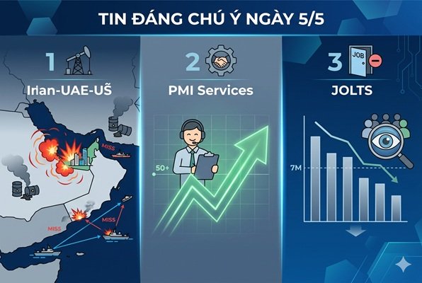 Đọc gì hôm nay 5/5: Chỉ số PMI Dịch vụ – Cơ hội việc làm JOLTS