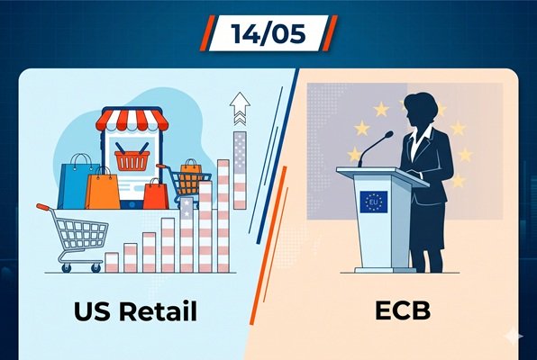Muốn đầu tư vàng hiệu quả ngày 14/5 cần đọc: Doanh số bán lẻ Mỹ tháng 4 – Bài phát biểu của Chủ tịch Lagarde