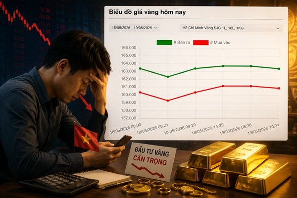 Giá vàng hôm nay 19/5: Neo vùng 163,5 triệu – NĐT đau đầu vì diễn biến vàng ngoại