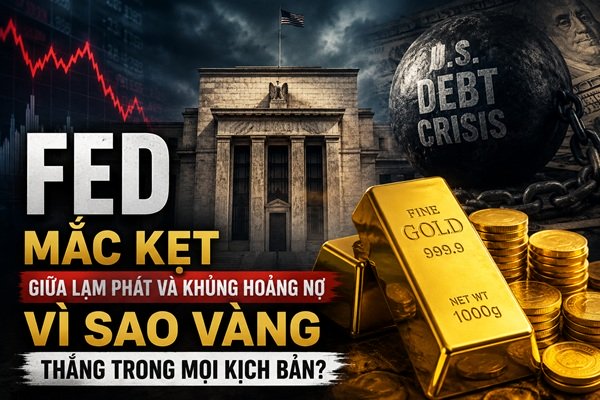 Fed mắc kẹt giữa lạm phát và núi nợ: Vì sao vàng được dự báo “thắng mọi kịch bản”?