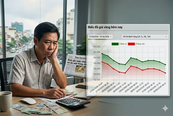 Giá vàng 2/6: SJC giảm về 157,5 triệu – không hề phản ánh đà hồi phục của thế giới
