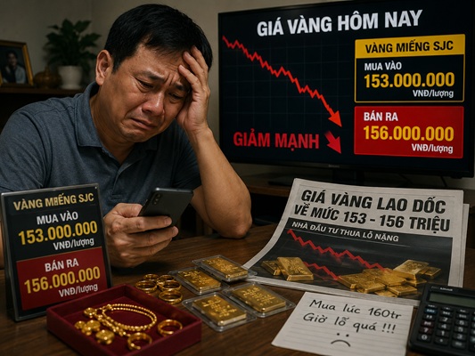 Giá vàng 4/6: Liên tục các nhịp giảm – SJC về thấp nhất từ đầu năm tại 156 triệu