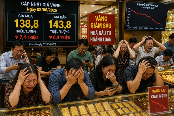 Cập nhật chiều 8/6: SJC mua vào chỉ còn 138,8 triệu – chênh mua bán tới 5 – 6 triệu