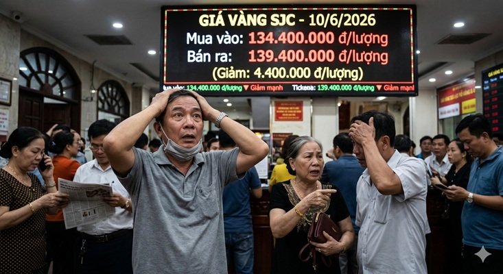 Cập nhật sáng 10/6: Lao dốc không ngừng – SJC mất ngưỡng 140 triệu