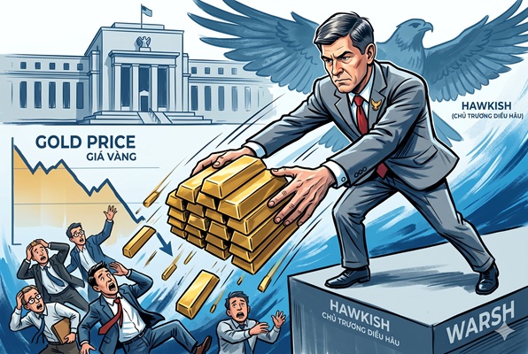 Fed “xoay trục ngầm” sang thắt chặt: Ông Warsh đã nói gì để vàng lao dốc, thị trường đối mặt rủi ro mới?