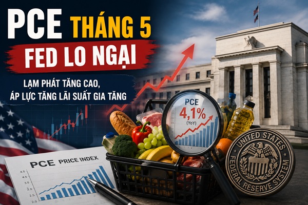 PCE tháng 5 dự báo tăng mạnh: Lạm phát Mỹ chưa hạ nhiệt, Fed đứng trước áp lực tăng lãi suất