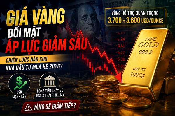 Giá vàng đối mặt áp lực giảm sâu: Chiến lược nào cho nhà đầu tư mùa hè 2026?