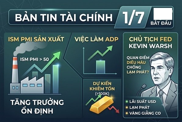 Tin tức đáng chú ý ngày 1/7: Diễn đàn ECB 2026 – ADP và PMI Mỹ