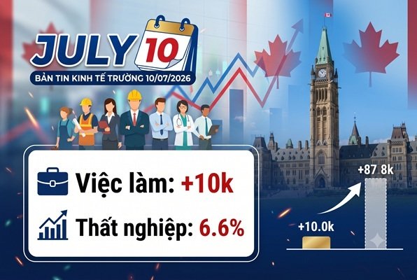 Không thể bỏ lỡ phiên 10/7: Thị trường lao động Canada tháng 6