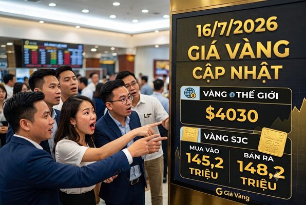 Giá vàng chiều 15/7: Giằng co chờ tin, thị trường chưa rõ xu hướng