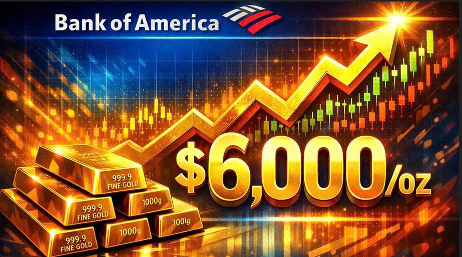 Giá vàng có thể giảm sâu hơn: Bank of America khuyến nghị “bắt đáy từng phần”, mục tiêu dài hạn vẫn lên tới $6000