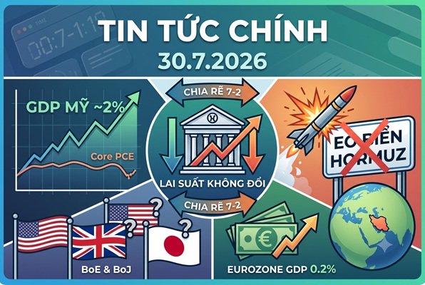 Đọc gì hôm nay 30/7: Quyết định chính sách tháng 7 của BOE; GDP Mỹ – Châu Âu