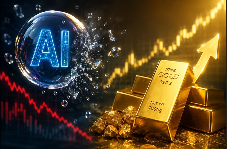 Vàng tạo đáy? Cơ hội lớn khi bong bóng AI bắt đầu rạn nứt