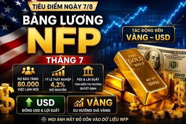 Tiêu điểm phiên 7/8: Bảng lương phi nông nghiệp Mỹ tháng 7