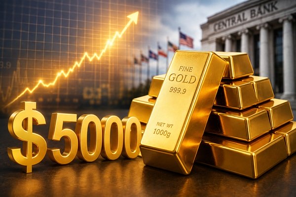 Bất ngờ với dự báo giá vàng: 5.000 USD/ounce có thể trở lại trong 2–2,5 năm