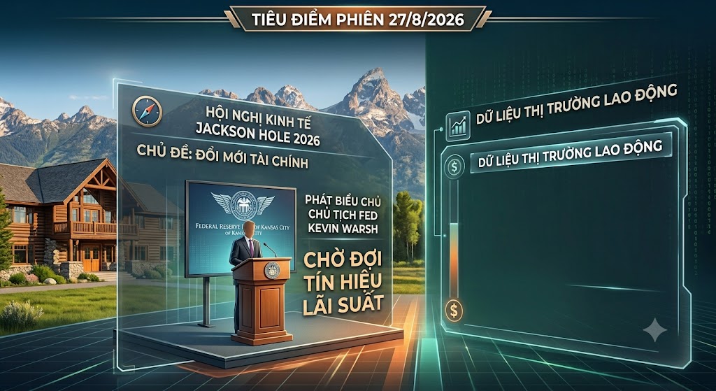 Tiêu điểm phiên 27/8: Khai mạc Hội nghị Jackson Hole – Số đơn xin trợ cấp thất nghiệp lần đầu hàng tuần