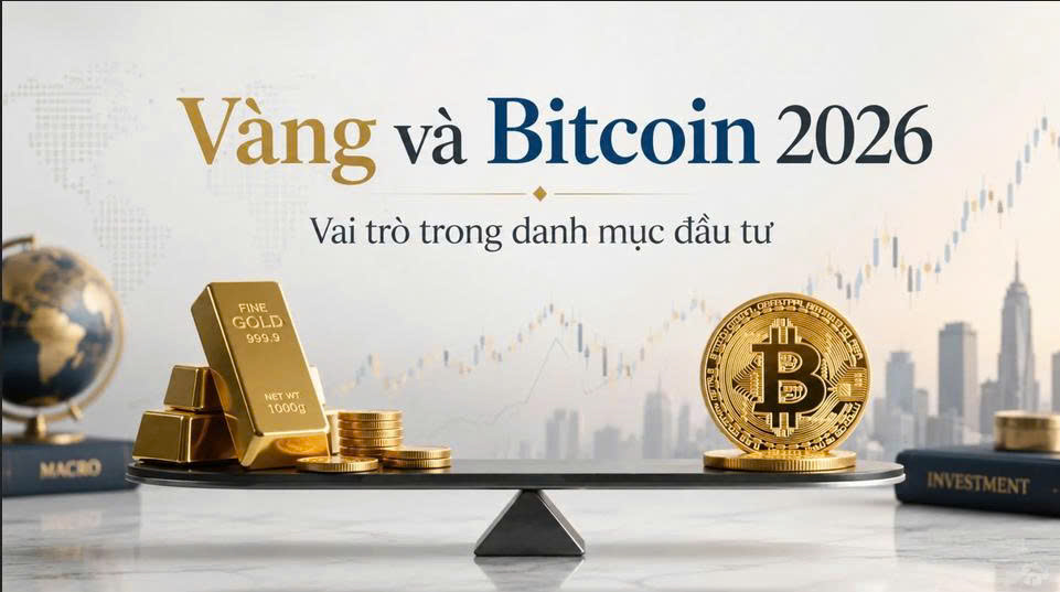 Vàng và Bitcoin năm 2026: Mỗi tài sản đóng vai trò gì trong danh mục đầu tư?