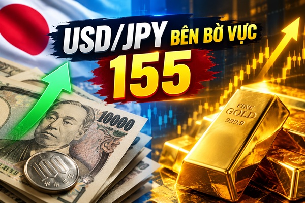 USD/JPY bên bờ vực 155: Đồng yên mạnh lên có mở đường cho vàng tăng sốc?