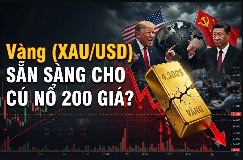Góc nhìn kĩ thuật: Vàng ngấp nghé bờ vực 4.300$: Cơn ác mộng xả hàng trước ‘giờ G’ cuộc gặp Trump – Tập?”