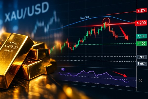 NFP xấu tệ hại nhưng Vàng vẫn thất bại tại mốc 4.200 USD: tín hiệu kỹ thuật cảnh báo nhịp giảm mới?