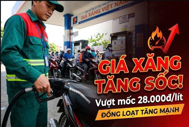 Chiều 8/10: Giá xăng vượt mốc 28.000 – Dầu thô bất ngờ giảm