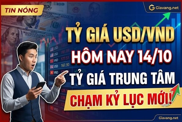 Gom hay bán gấp? Tỷ giá trung tâm USD/VND 14/10 bất ngờ phá đỉnh kỷ lục giữa lúc Fed “gây bão”!