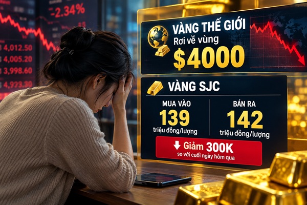 Giá vàng hôm nay: Thế giới phá đáy 2 tháng – Vàng miếng, nhẫn giảm ‘như không giảm’